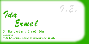 ida ermel business card